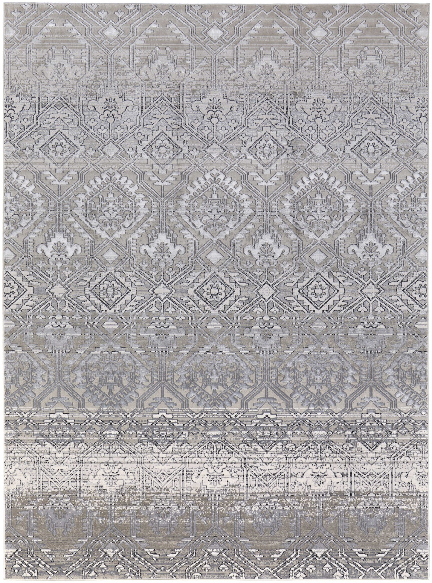 12 x 15 Black & Silver Power Loom Rug