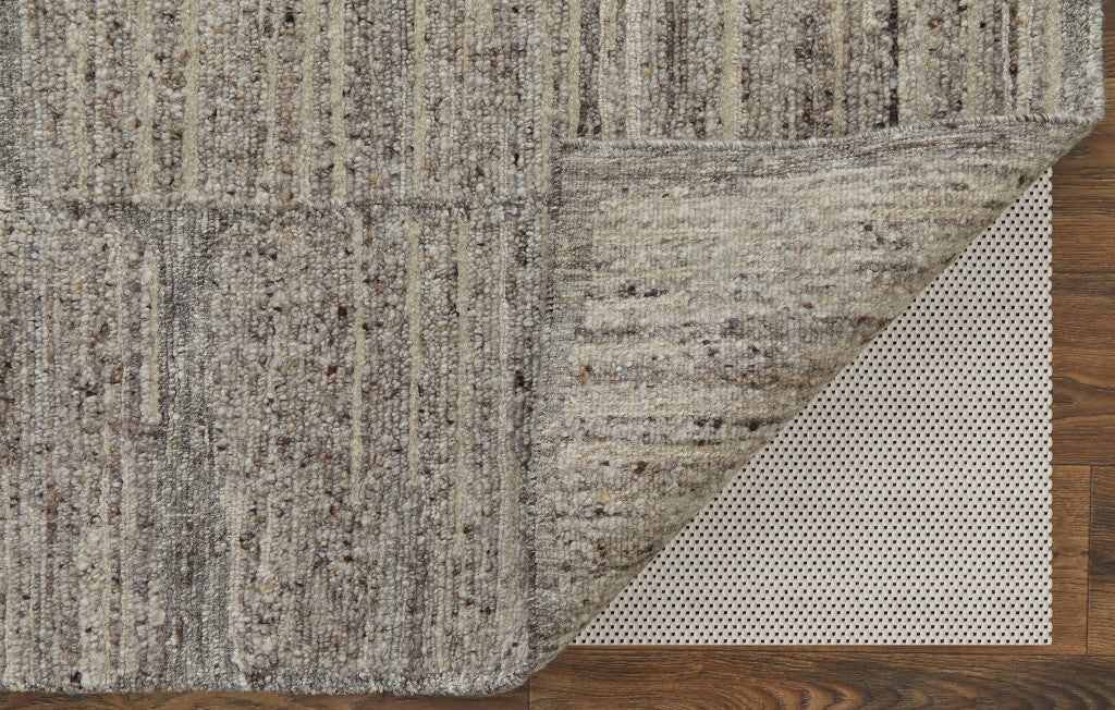 12 x 15 Taupe & Gray Hand Woven Rug