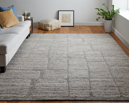 12 x 15 Taupe & Gray Hand Woven Rug