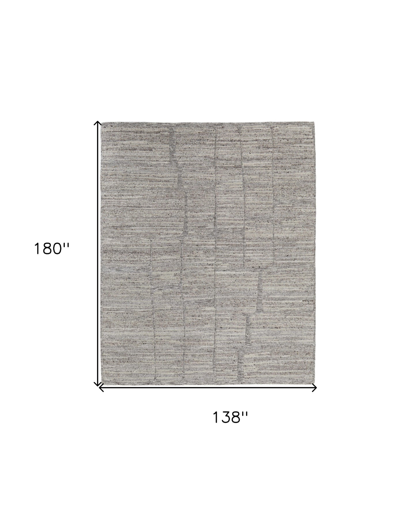 12 x 15 Taupe & Gray Hand Woven Rug