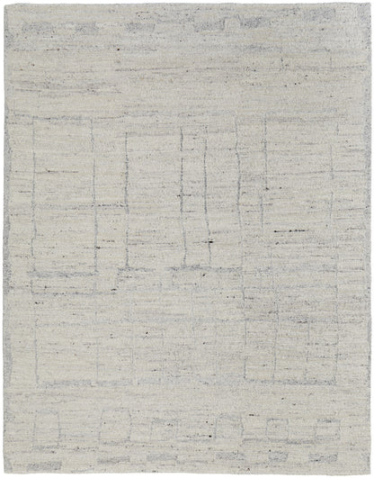 4 x 6 Gray & Ivory Hand Woven Rug