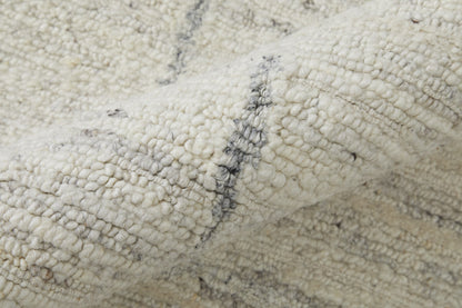 4 x 6 Gray & Ivory Hand Woven Rug