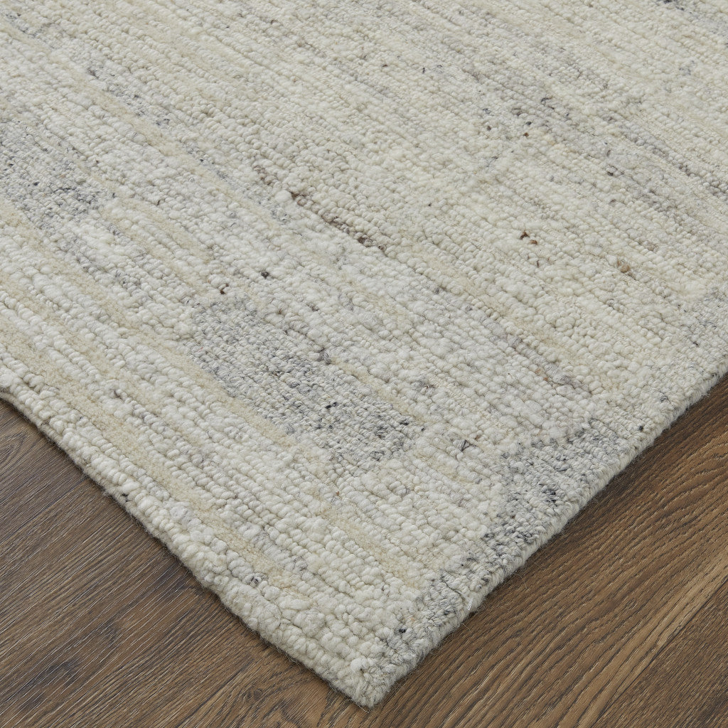 4 x 6 Gray & Ivory Hand Woven Rug