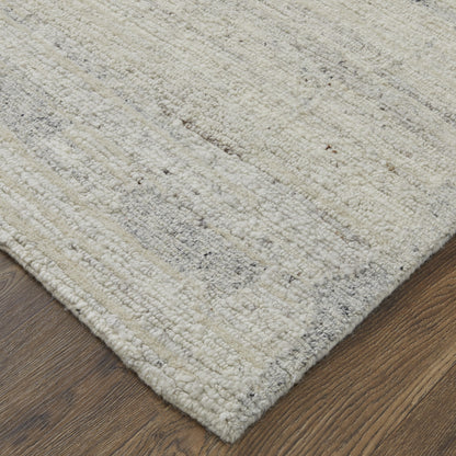 4 x 6 Gray & Ivory Hand Woven Rug