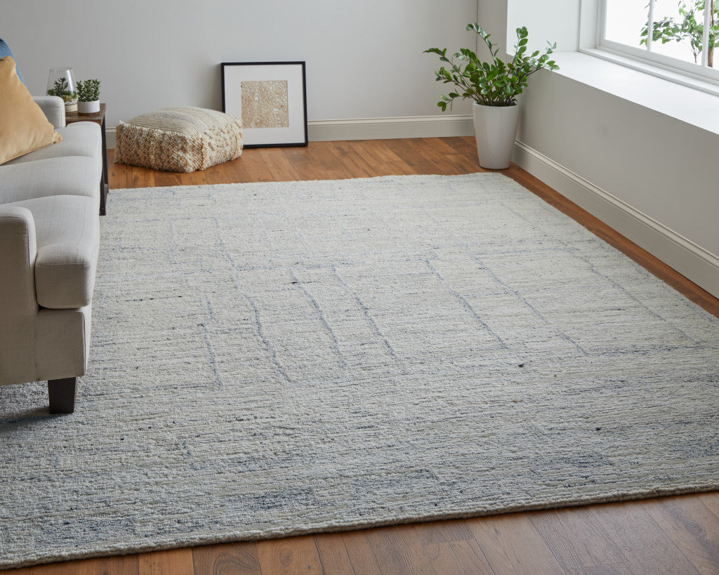 4 x 6 Gray & Ivory Hand Woven Rug
