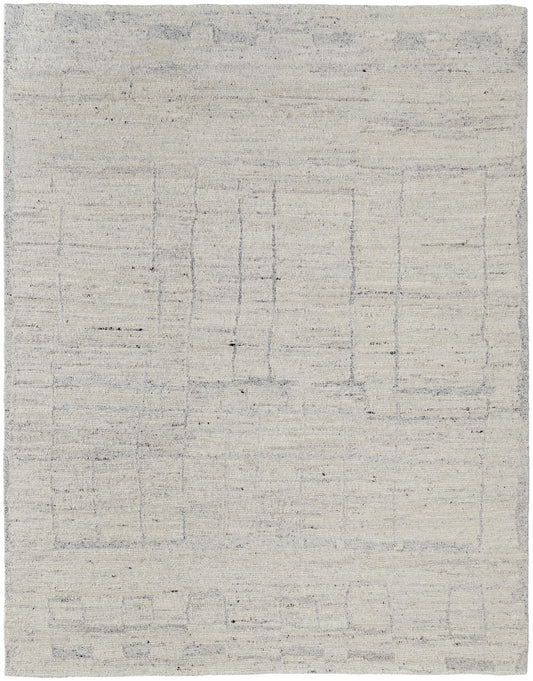 4 x 6 Gray & Ivory Hand Woven Rug