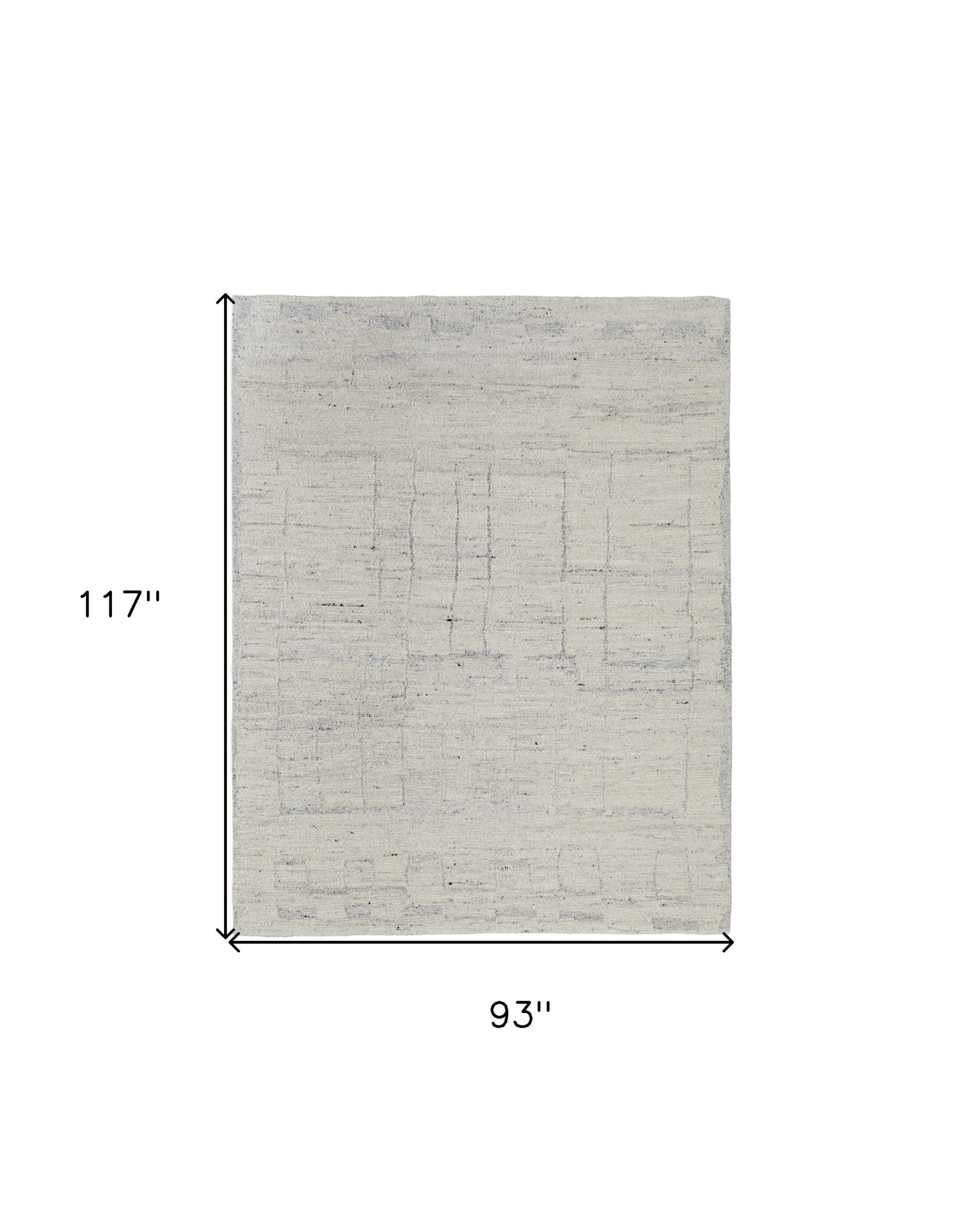 8 x 10 Gray & Ivory Hand Woven Rug