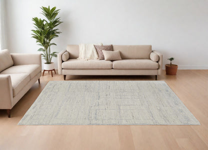 12 x 15 Gray & Ivory Hand Woven Rug