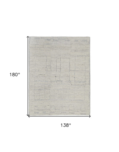 12 x 15 Gray & Ivory Hand Woven Rug