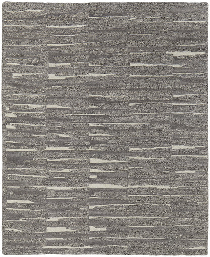 4 x 6 Gray Ivory & Taupe Hand Woven Rug