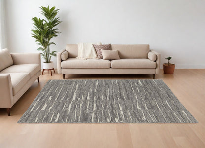 12 x 15 Gray Ivory & Taupe Hand Woven Rug