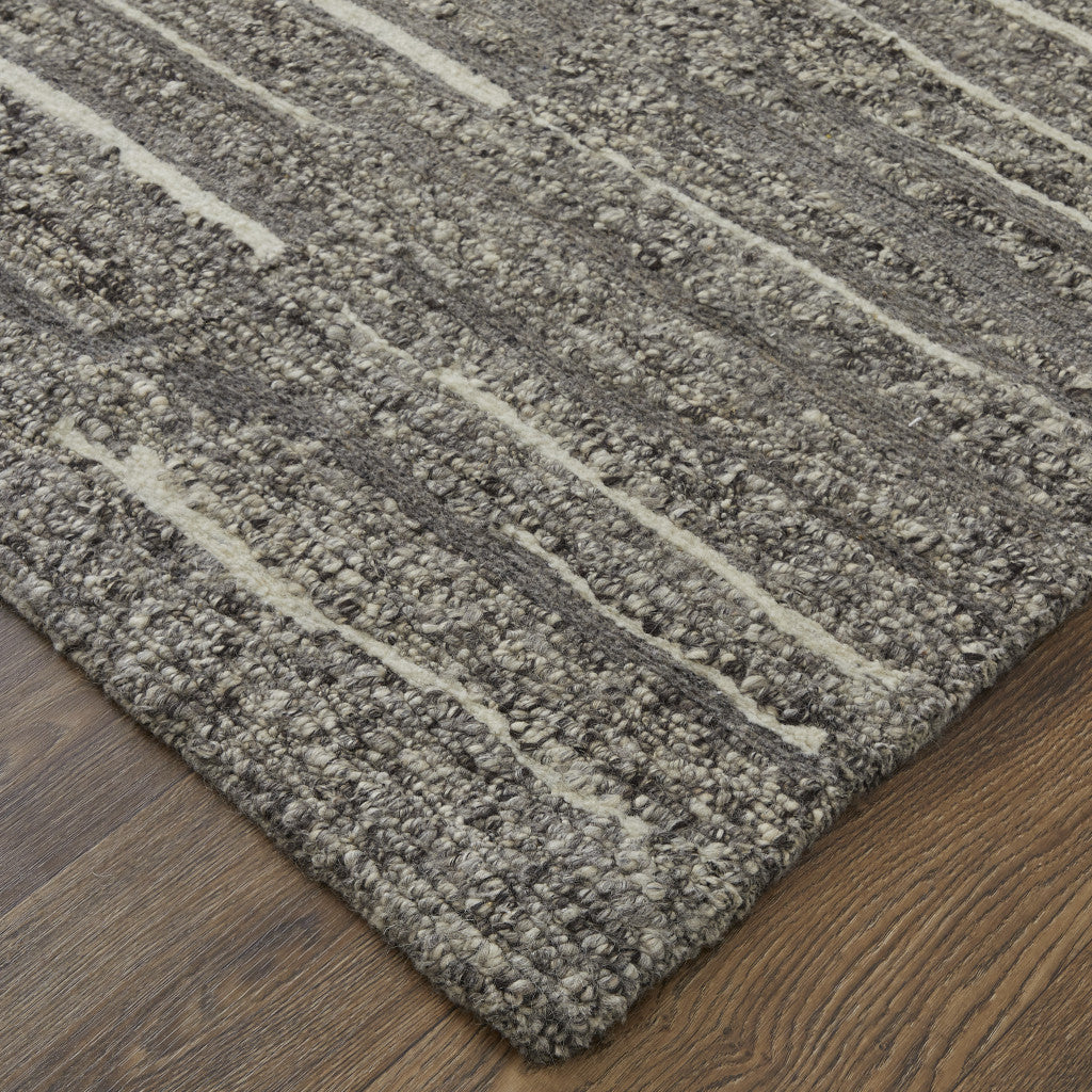 12 x 15 Gray Ivory & Taupe Hand Woven Rug