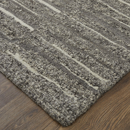 12 x 15 Gray Ivory & Taupe Hand Woven Rug