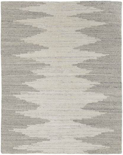 4 x 6 Gray & Ivory Ombre Hand Woven Rug