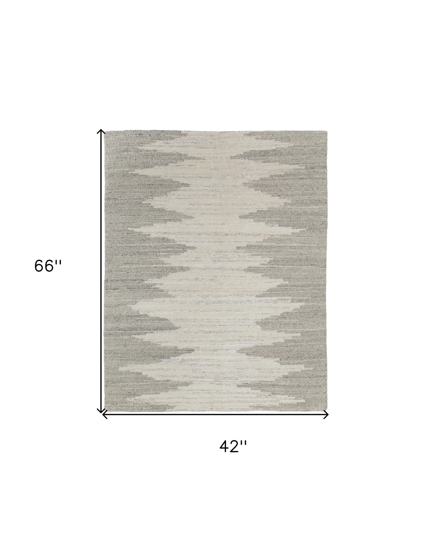 4 x 6 Gray & Ivory Ombre Hand Woven Rug