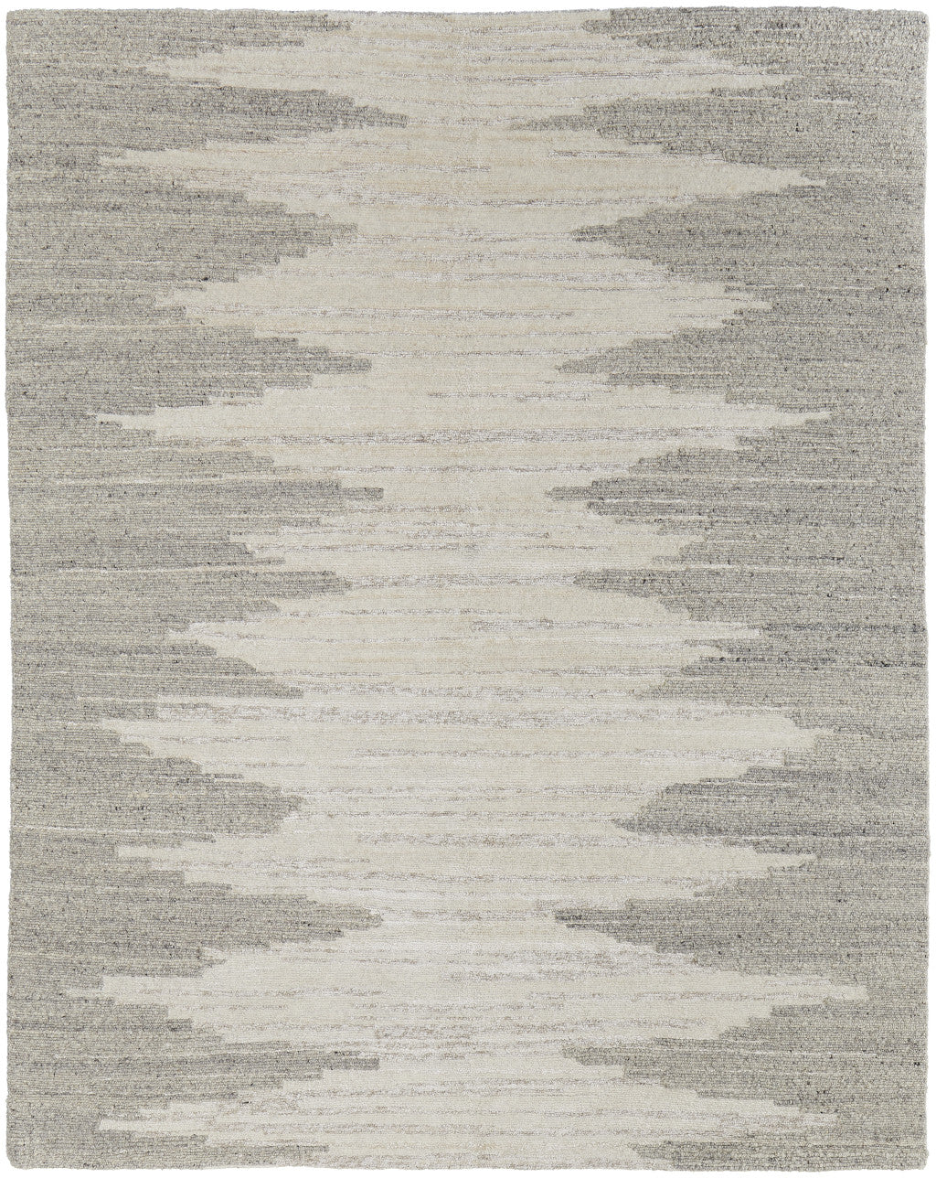 12 x 15 Gray & Ivory Ombre Hand Woven Rug