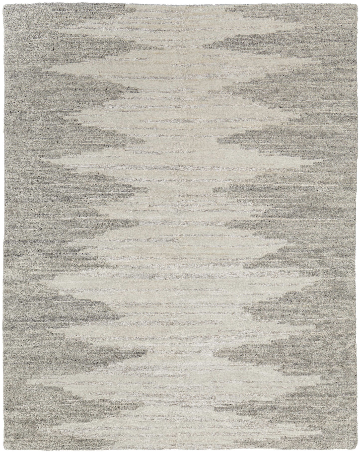 12 x 15 Gray & Ivory Ombre Hand Woven Rug