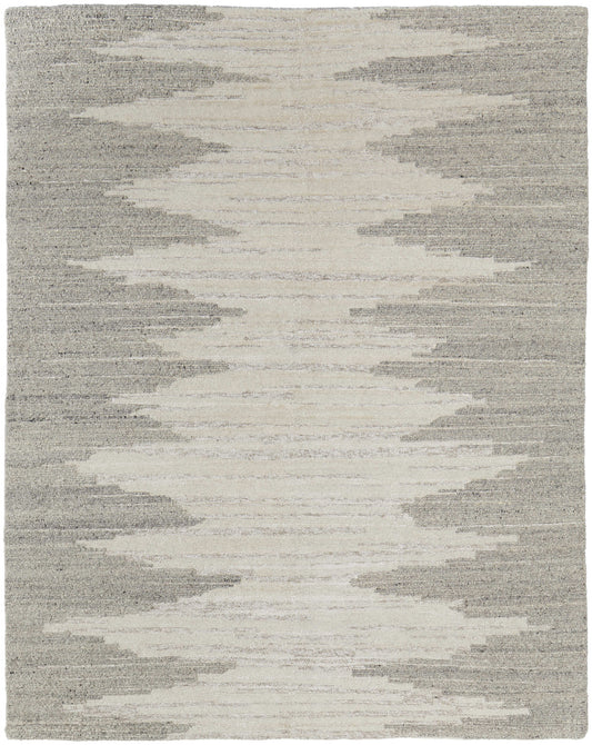 12 x 15 Gray & Ivory Ombre Hand Woven Rug