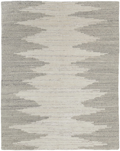 12 x 15 Gray & Ivory Ombre Hand Woven Rug
