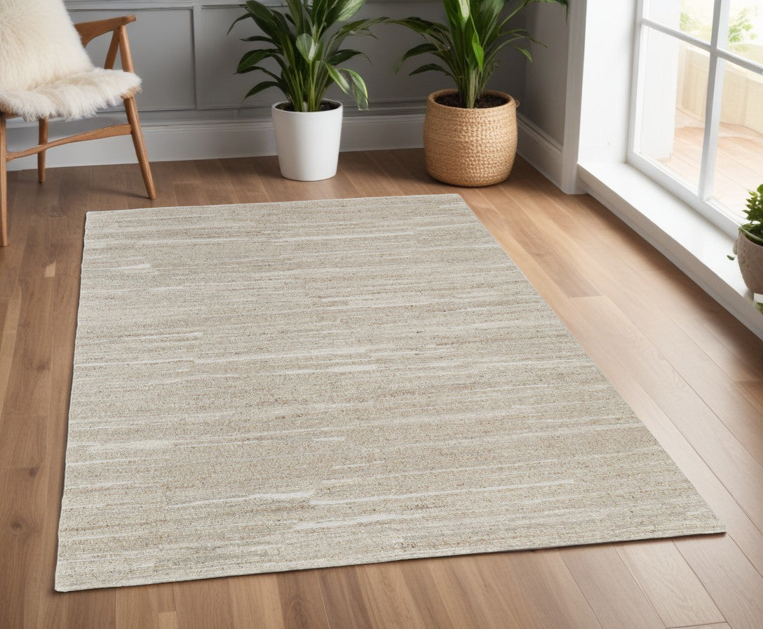 4 x 6 Ivory Hand Woven Rug