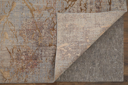 8 x 10 Brown Taupe & Tan Power Loom Rug
