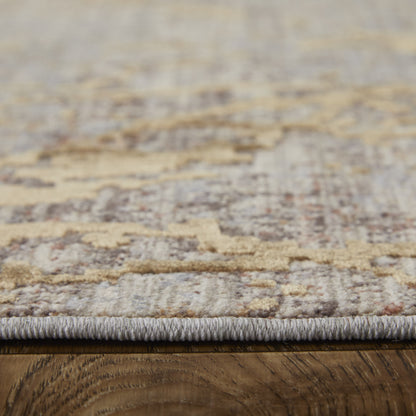 10 x 13 Brown Taupe & Tan Power Loom Rug
