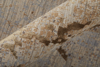 10 x 13 Brown Taupe & Tan Power Loom Rug