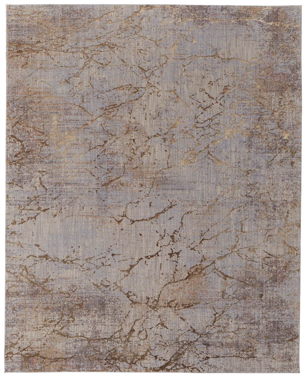 12 x 15 Brown Taupe & Tan Power Loom Rug