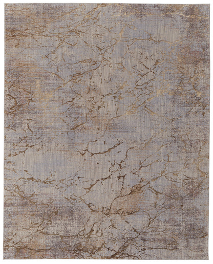 12 x 15 Brown Taupe & Tan Power Loom Rug