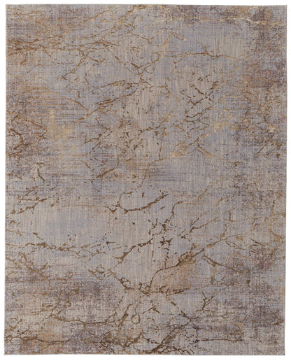12 x 15 Brown Taupe & Tan Power Loom Rug