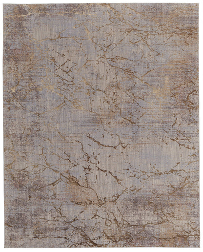 12 x 15 Brown Taupe & Tan Power Loom Rug