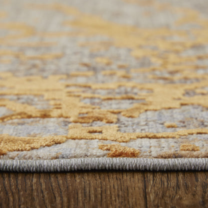 10 x 13 Brown Gold & Gray Power Loom Rug