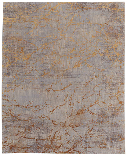 12 x 15 Brown Gold & Gray Power Loom Rug