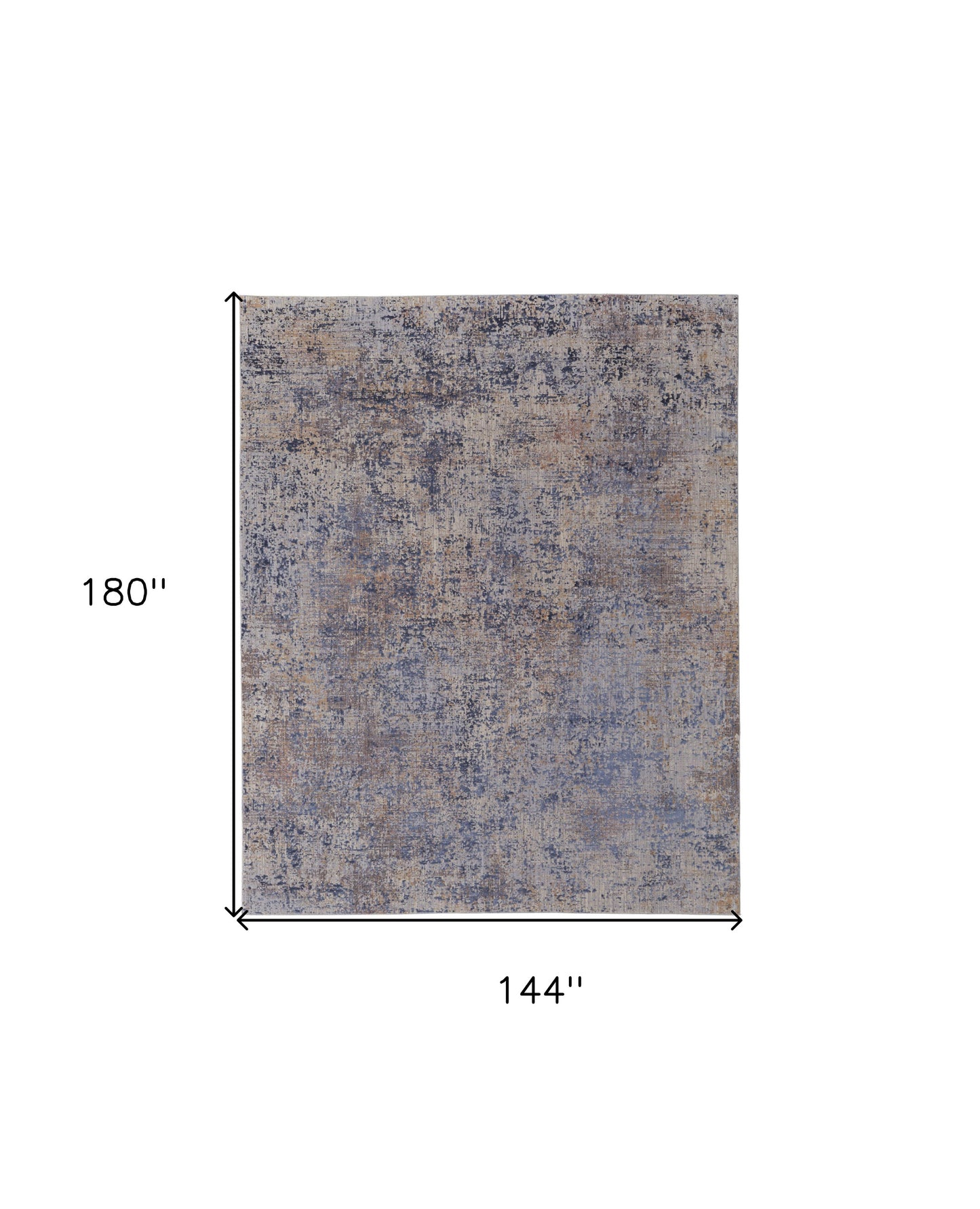 12 x 15 Blue Brown & Tan Power Loom Rug