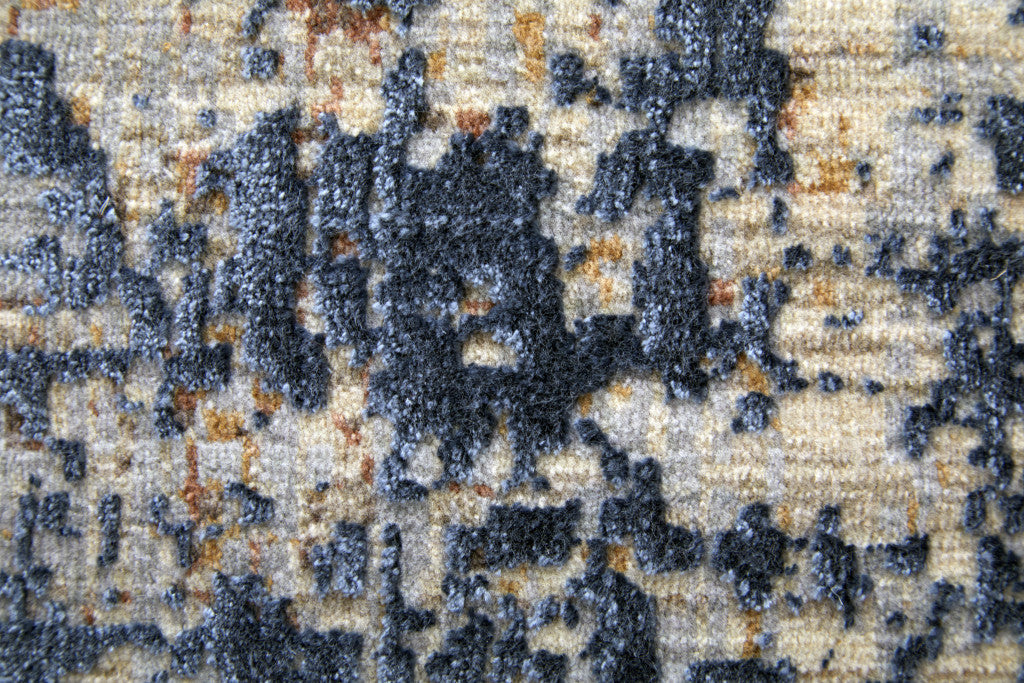 12 x 15 Blue Brown & Tan Power Loom Rug