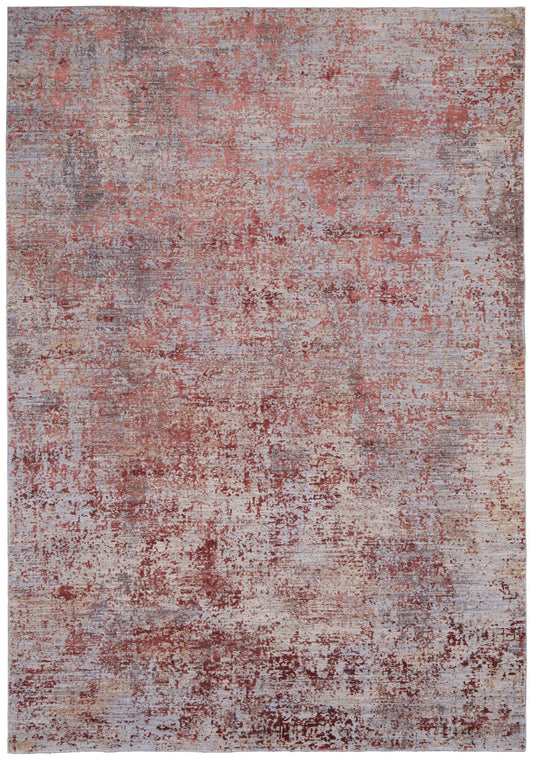 12 x 15 Red & Gray Power Loom Rug