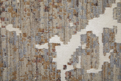 10 x 13 Ivory Brown & Taupe Power Loom Rug