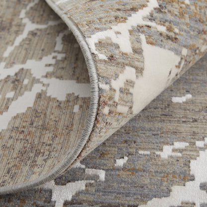 10 x 13 Ivory Brown & Taupe Power Loom Rug