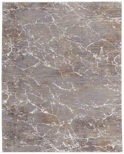 12 x 15 Ivory Brown & Taupe Power Loom Rug