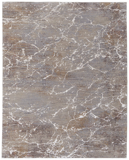12 x 15 Ivory Brown & Taupe Power Loom Rug