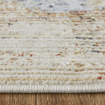 8 x 10 Blue Gray & Tan Power Loom Rug
