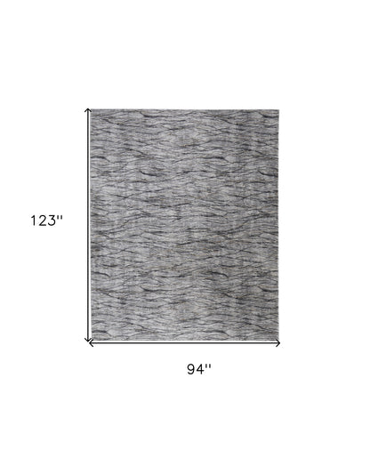 8 x 10 Gray Ivory & Tan Power Loom Rug