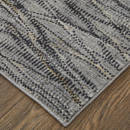 8 x 10 Gray Ivory & Tan Power Loom Rug