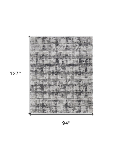 8 x 10 Gray & Ivory Power Loom Rug