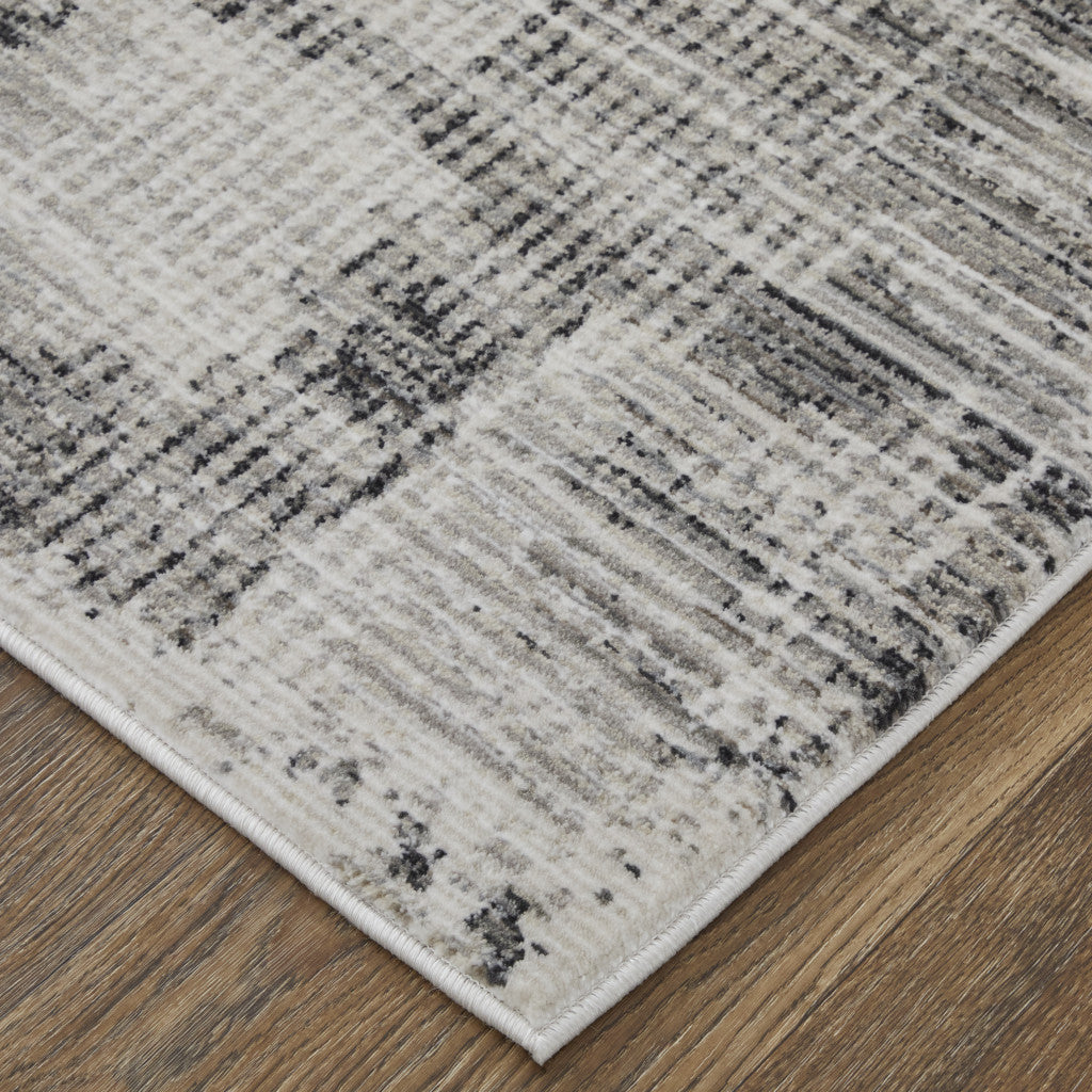 8 x 10 Gray & Ivory Power Loom Rug
