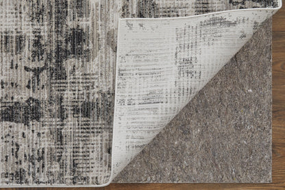 8 x 10 Gray & Ivory Power Loom Rug