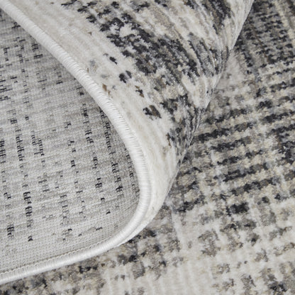 8 x 10 Gray & Ivory Power Loom Rug