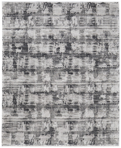8 x 10 Gray & Ivory Power Loom Rug