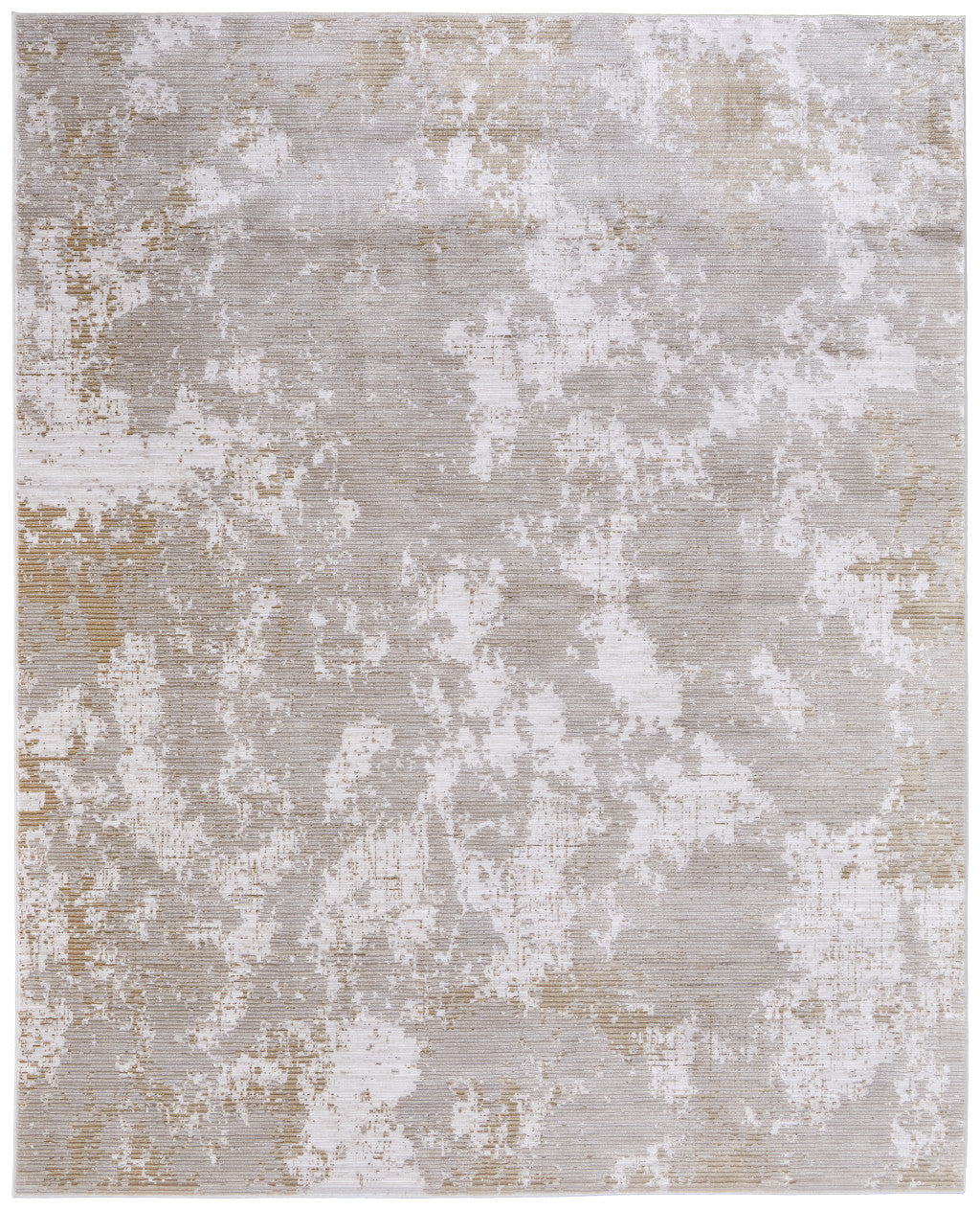 8 x 10 Gray Brown & Ivory Power Loom Rug