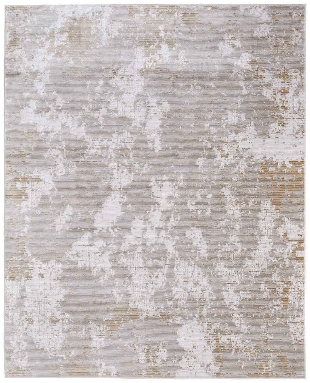 8 x 10 Gray Brown & Ivory Power Loom Rug